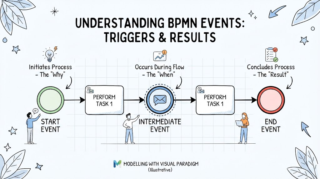 Mastering BPMN Events: The Triggers and Results of Business Processes