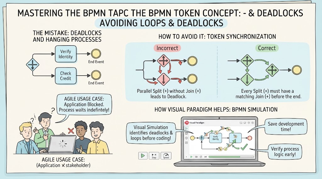 BPMN Modeling: Avoiding Loops & Deadlocks | Visual Paradigm BPMN Tool