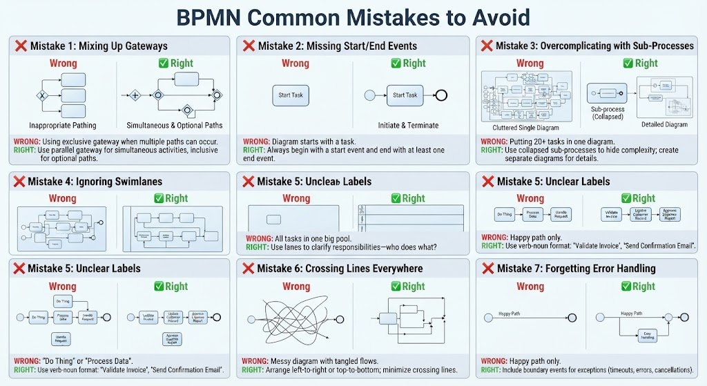 BPMN Common Mistakes to Avoid | Visual Paradigm BPMN Tool