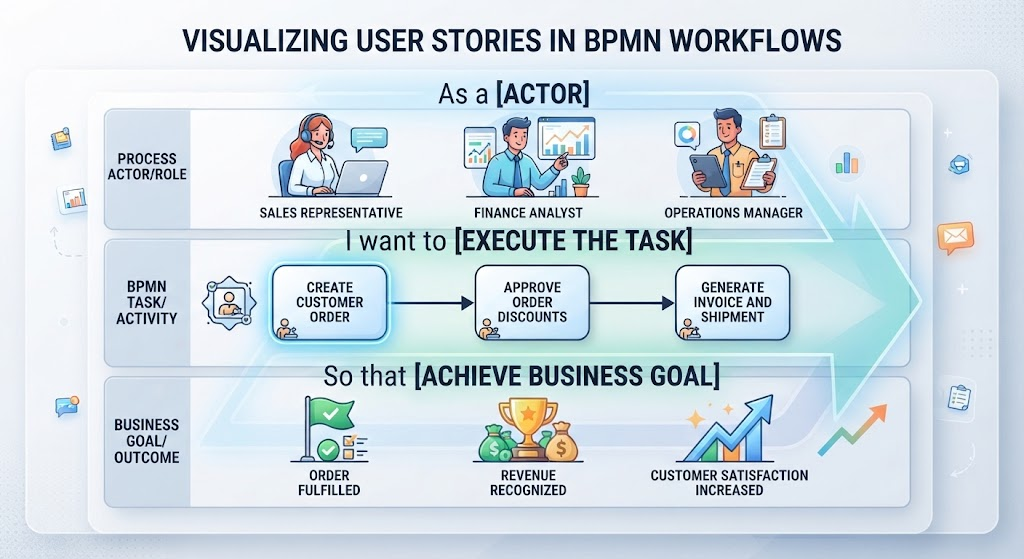 Visualizing User Stories in BPMN Workflows | Visual Paradigm BPMN Tool