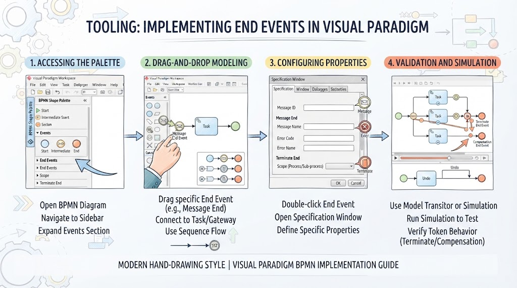 Tooling: Implementation End Event in Visual Paradigm